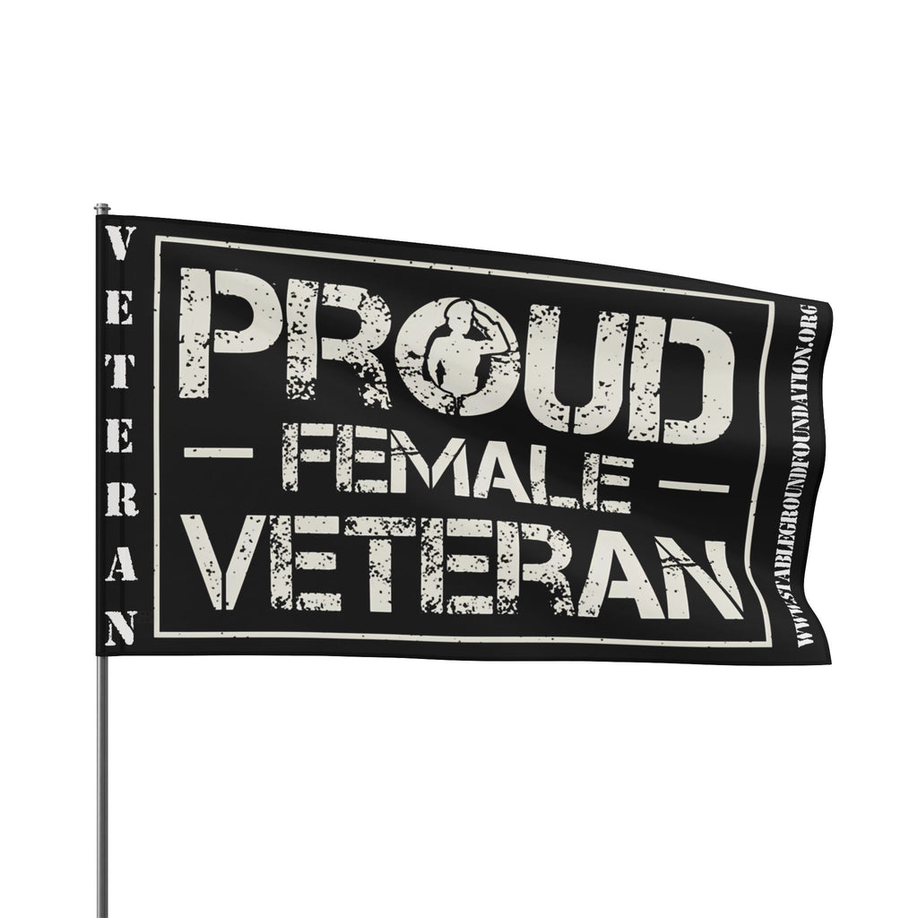 Proud Female Veteran — Bold Patriotic Flag Honoring Women Who Served