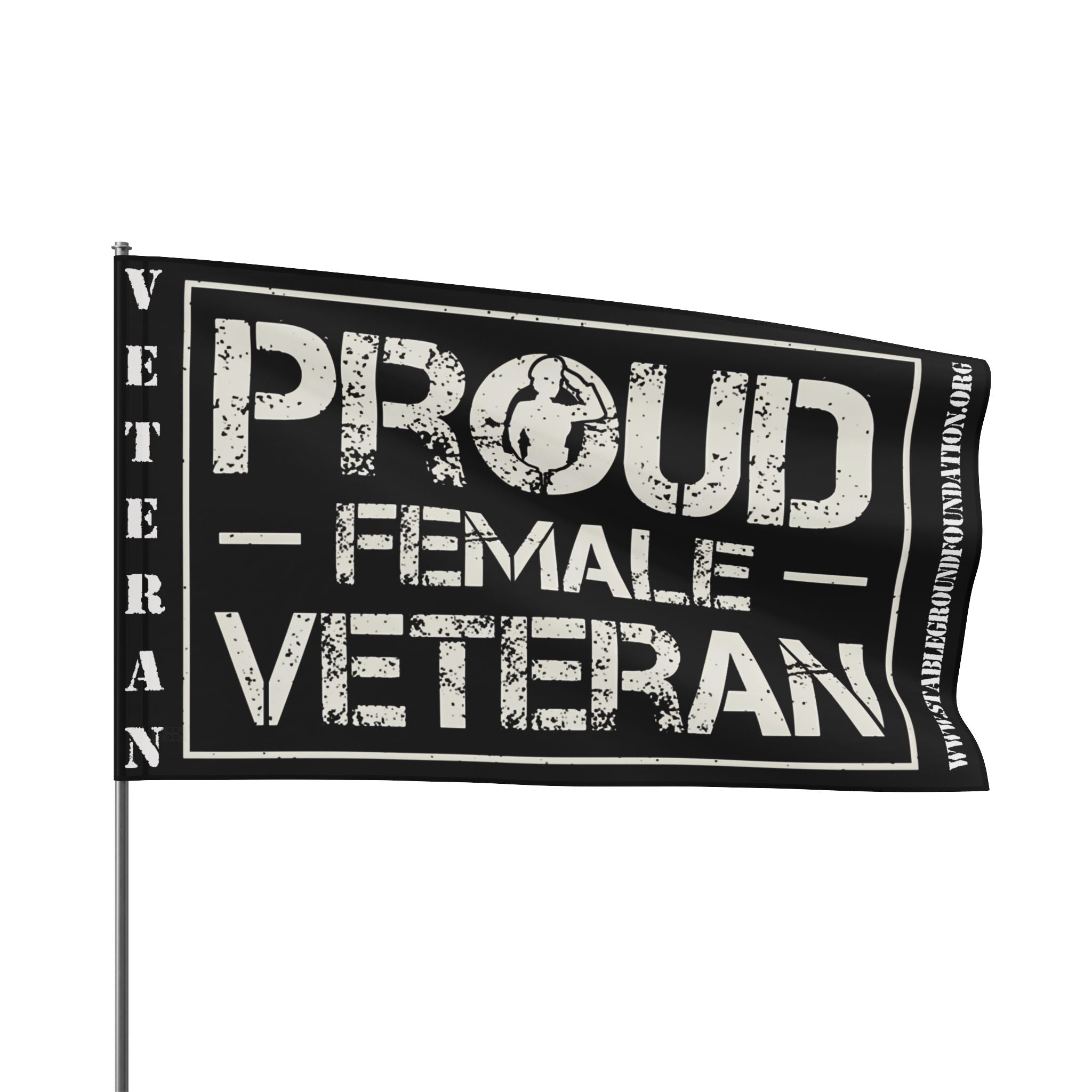 Proud Female Veteran — Bold Patriotic Flag Honoring Women Who Served