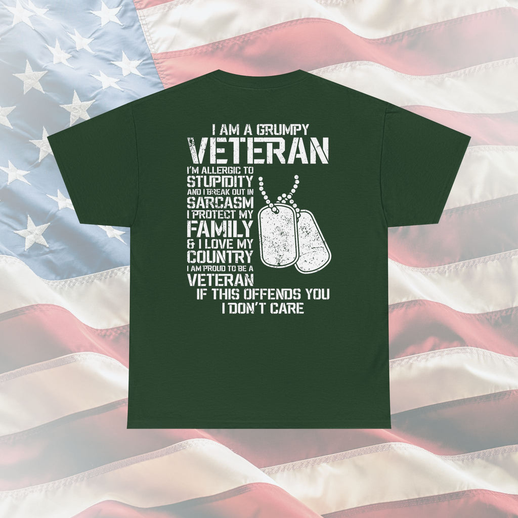 "I Am a Grumpy Veteran": The Bold Statement Tee That Shows Your Unbreakable Commitment
