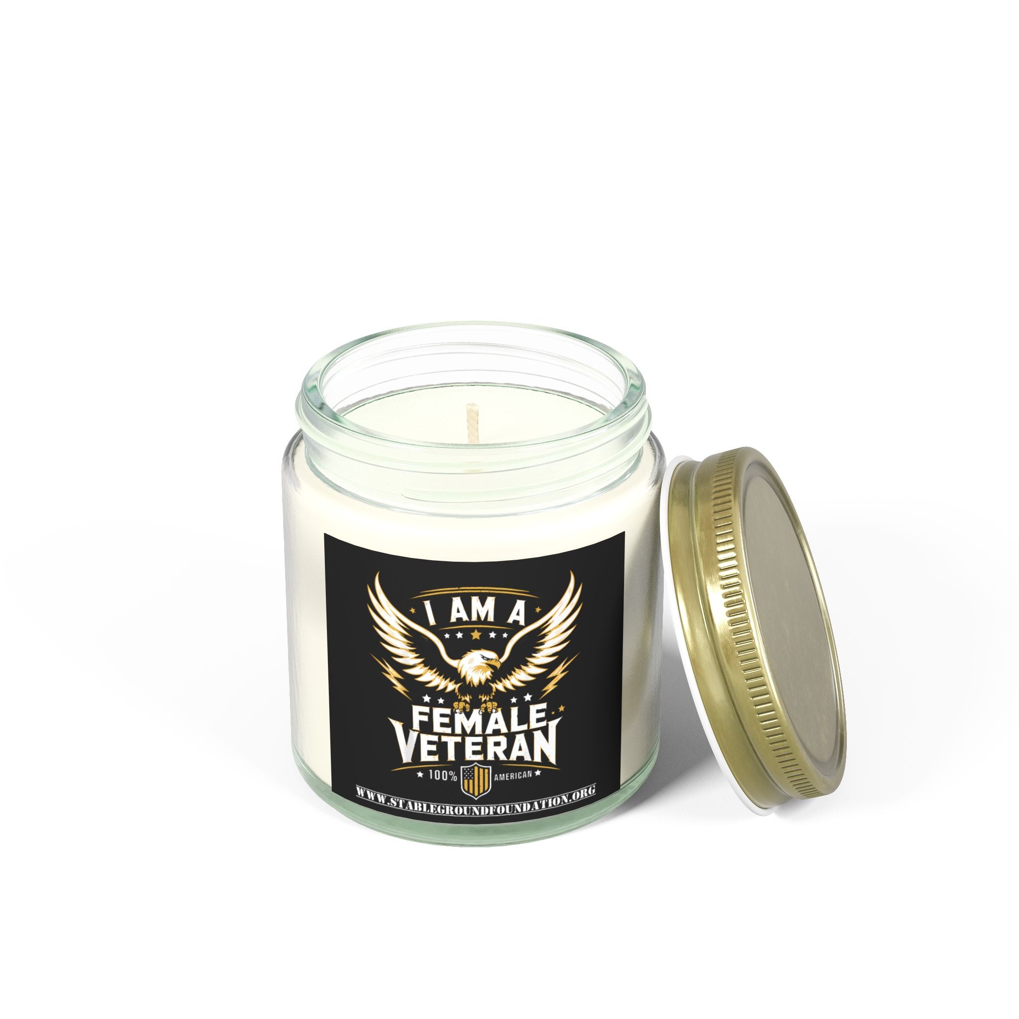 I Am a Female Veteran Candle – Strength, Pride, and American Spirit in Every Flame