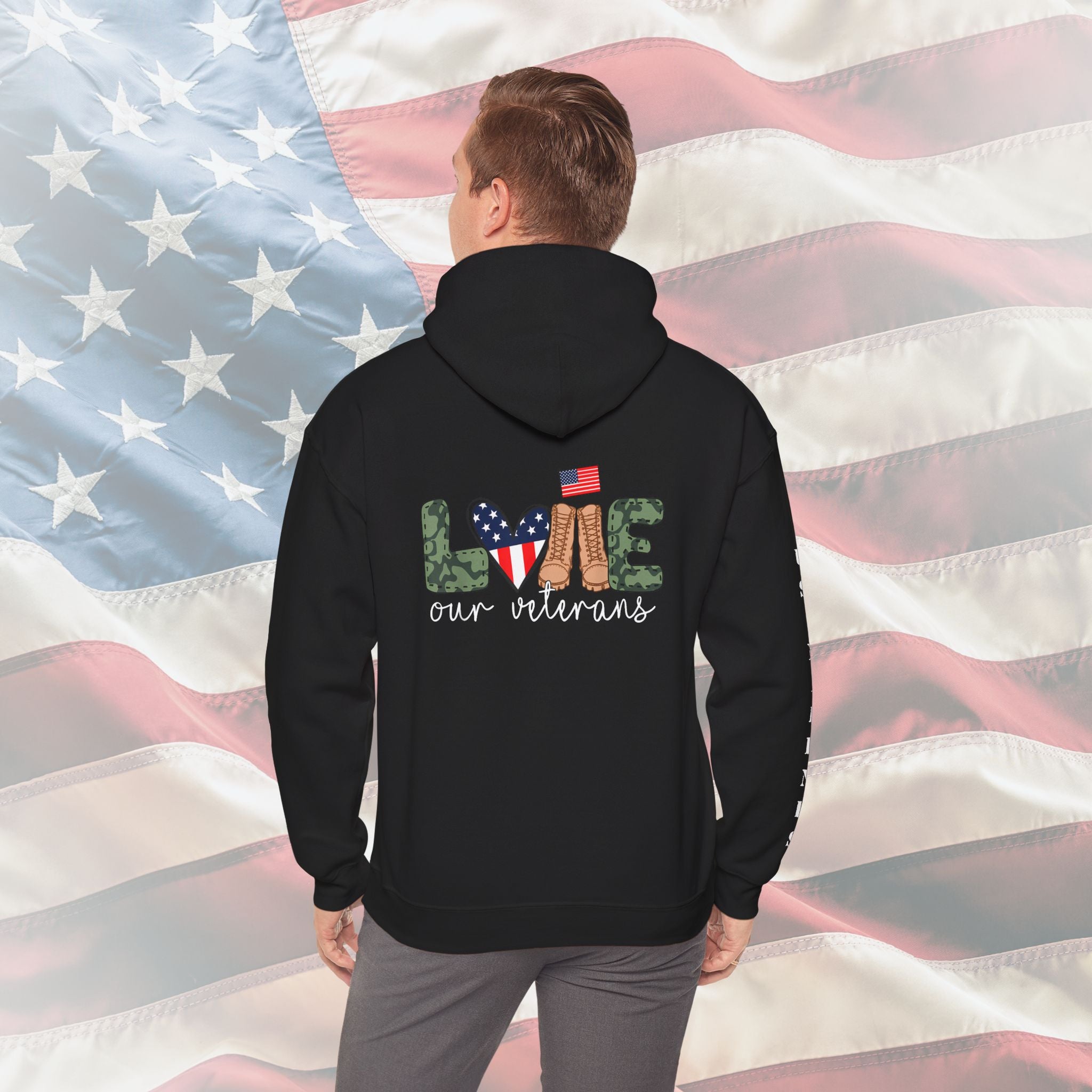 Love Our Veterans US Marines Hoodie
