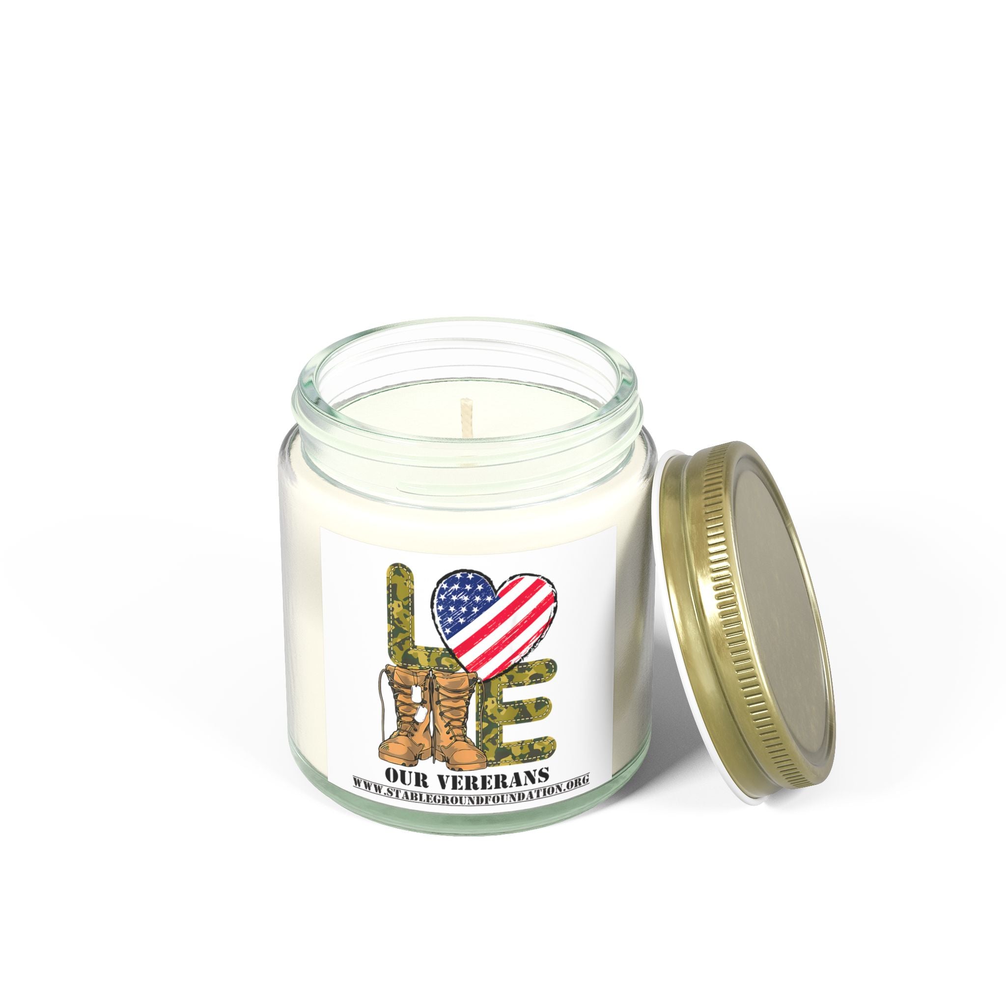 Love Our Veterans Camo Candle – Honor, Gratitude, and a Gentle Glow