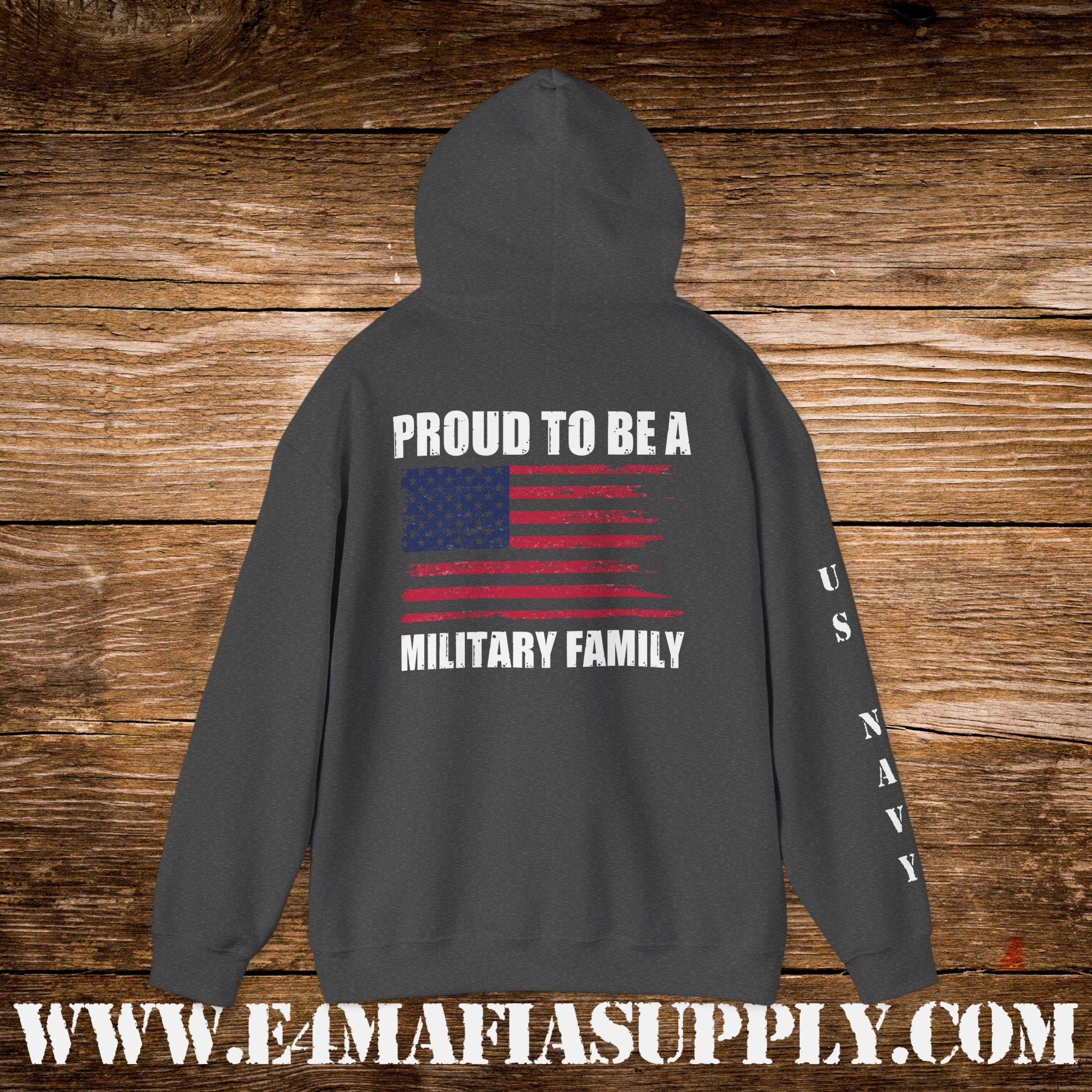 Proud to Be a Military Family – US Navy Hoodie