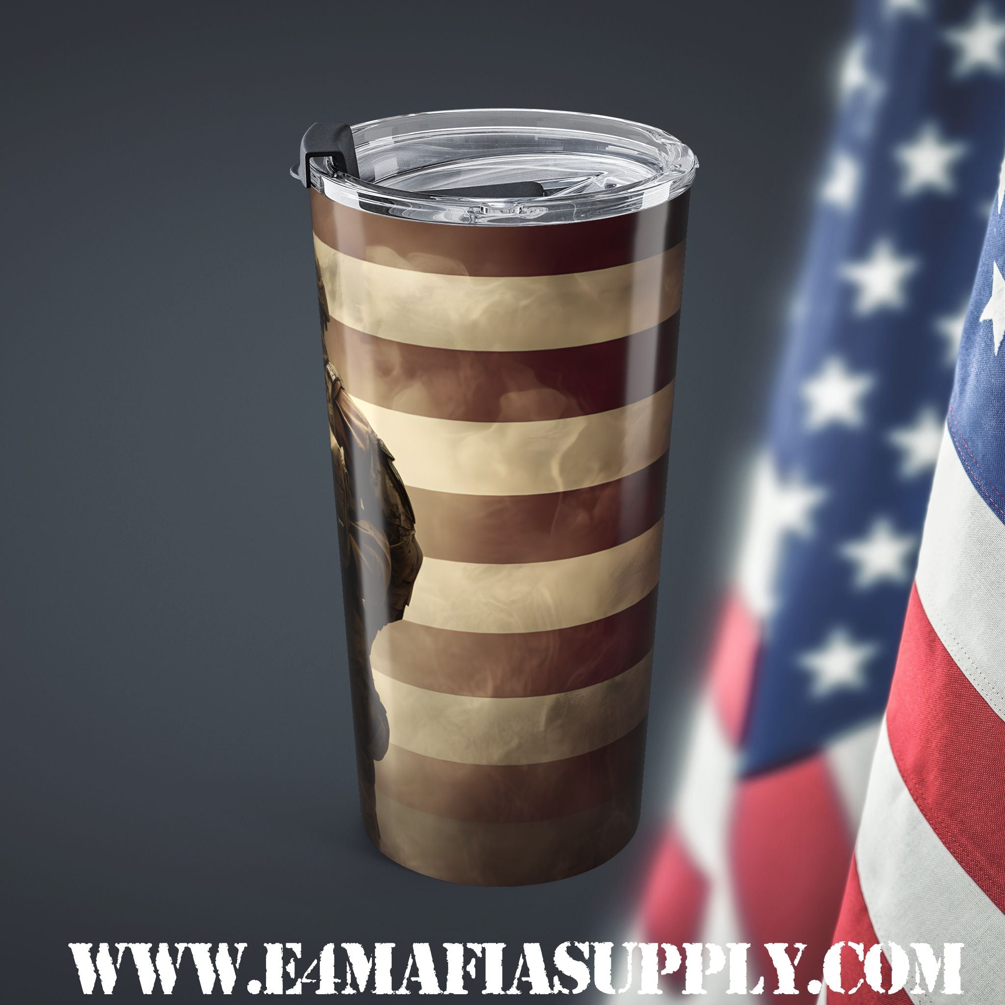 Home of the Brave — Patriotic Soldier Tumbler for the Ones Who Carry It All