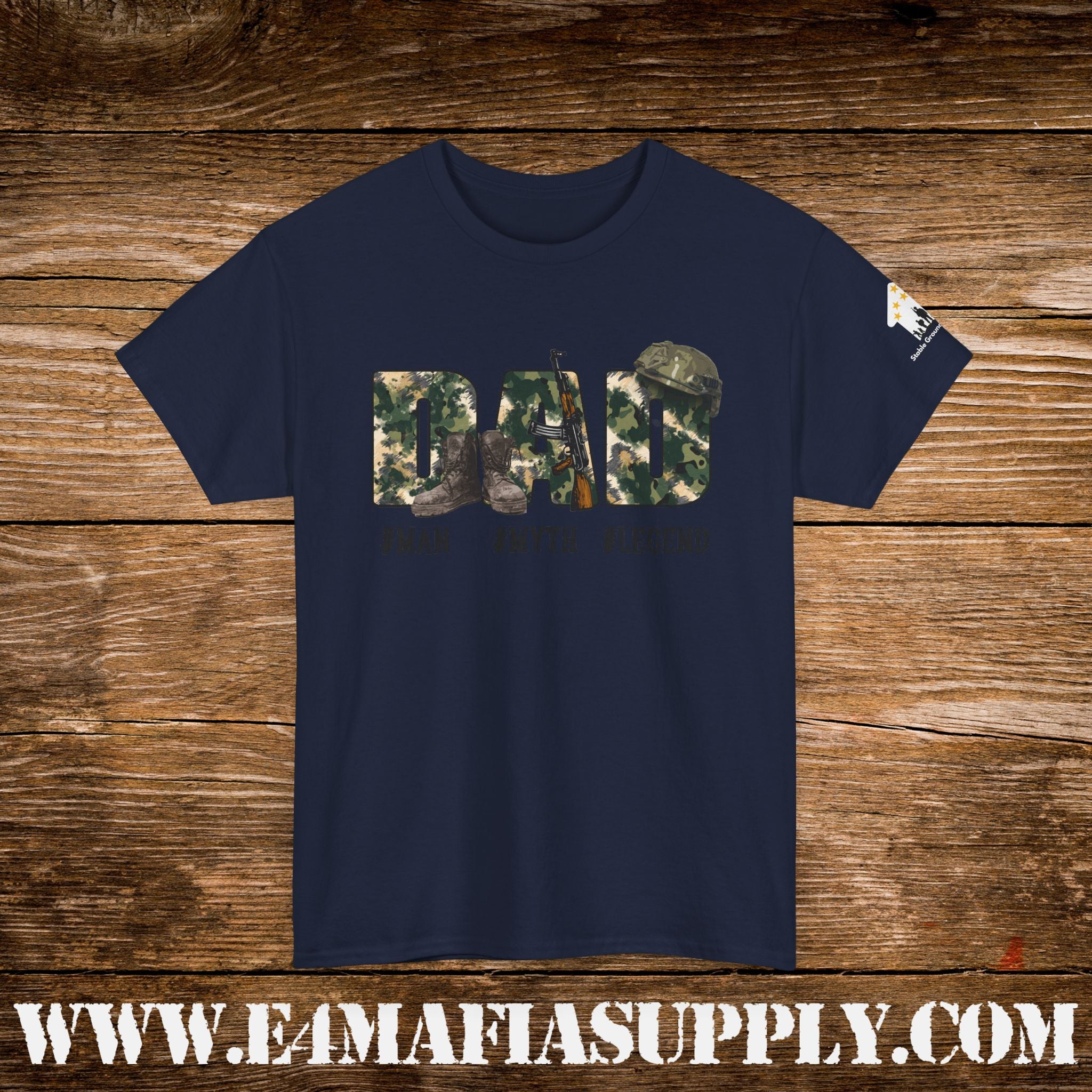 “Dad – #Man #Myth #Legend” – Military Camo Father’s Day T-Shirt