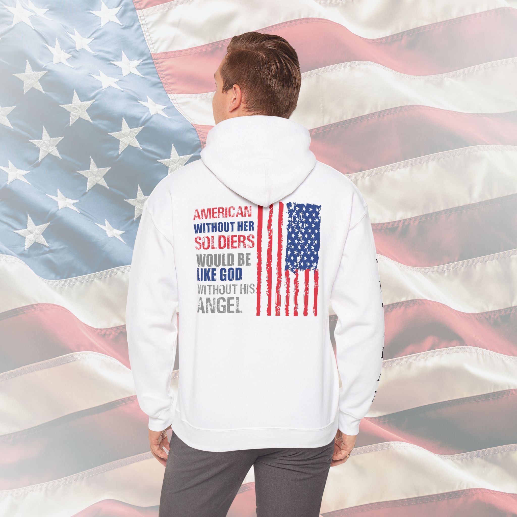 “America Without Her Soldiers” Patriotic Veteran Hoodie