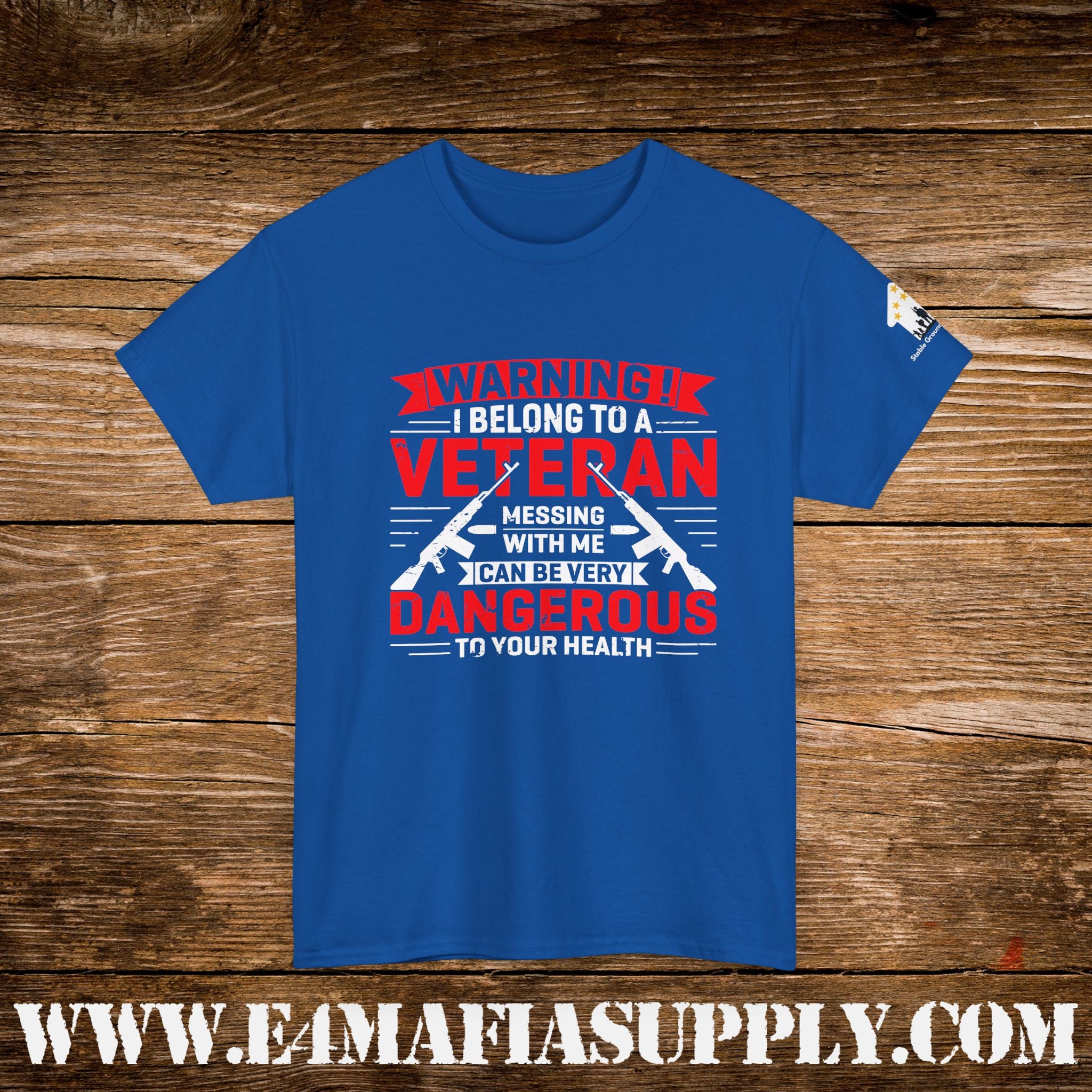 “Warning: I Belong to a Veteran — Dangerous to Your Health” T-Shirt