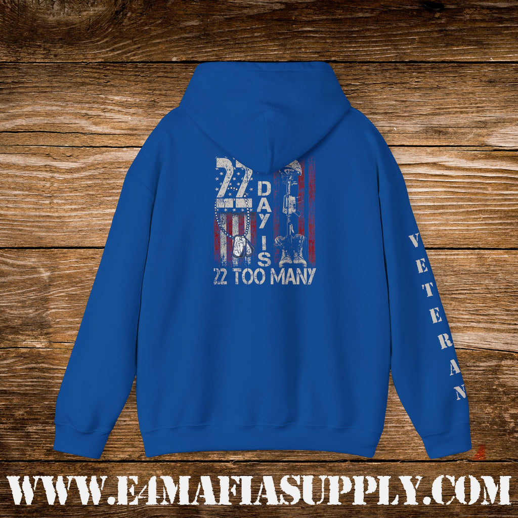 22 A Day Is 22 Too Many Veteran Awareness Hoodie