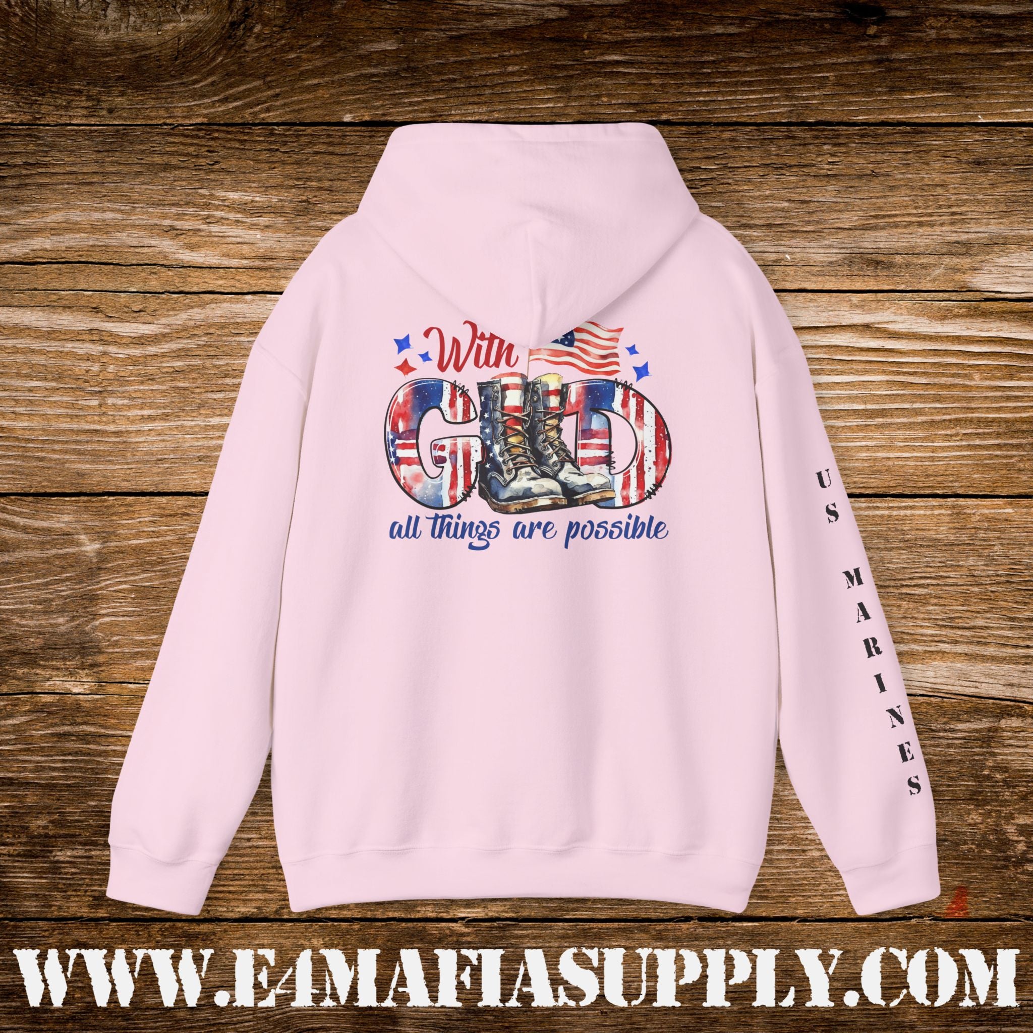 With God All Things Are Possible – US Marines Hoodie