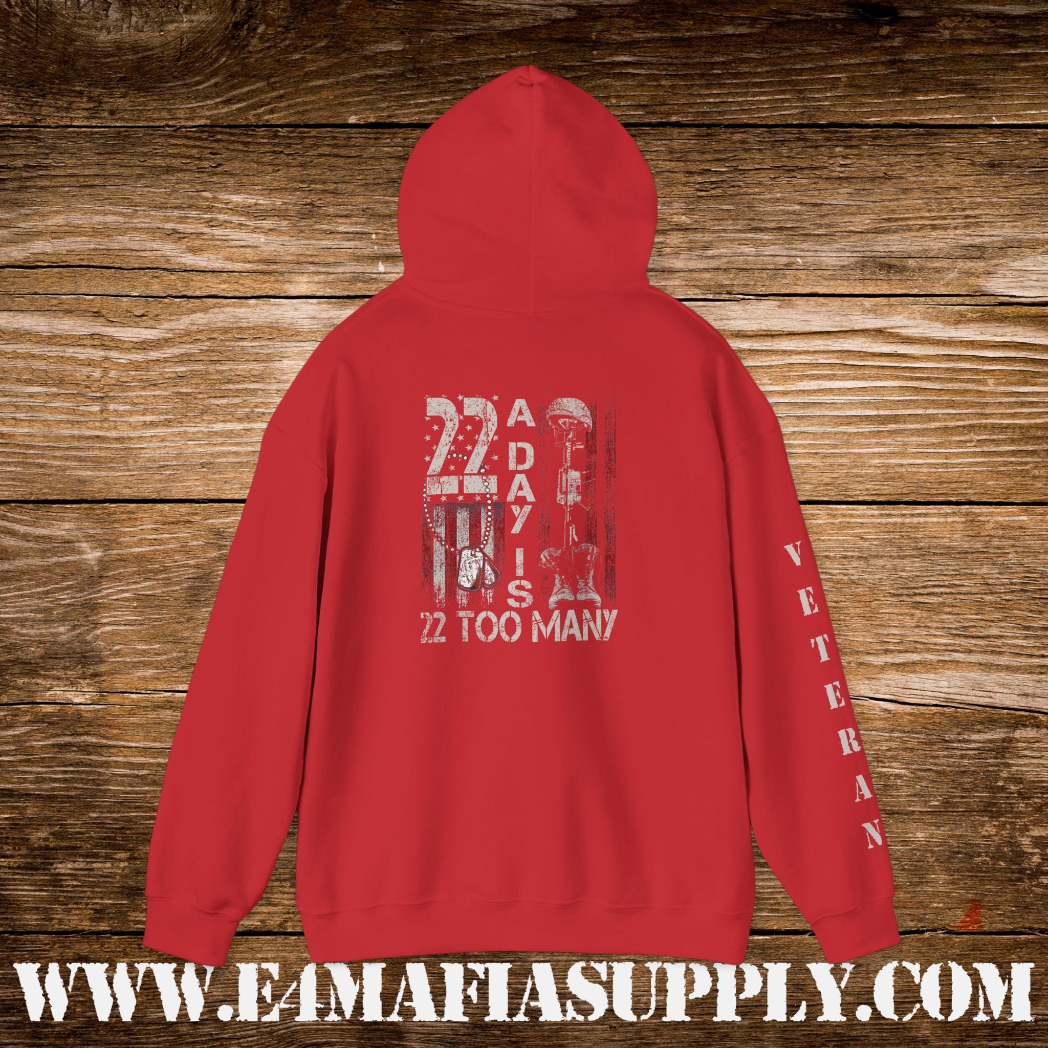 22 A Day Is 22 Too Many Veteran Awareness Hoodie