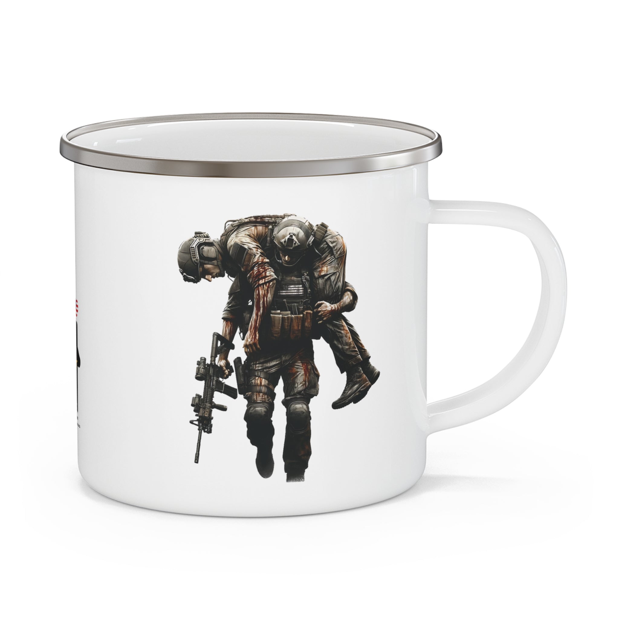 Never Leave a Brother Behind Coffee Cup – Fallen Comrade Tribute Mug