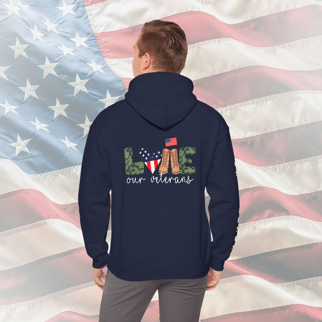 Love Our Veterans US Marines Hoodie