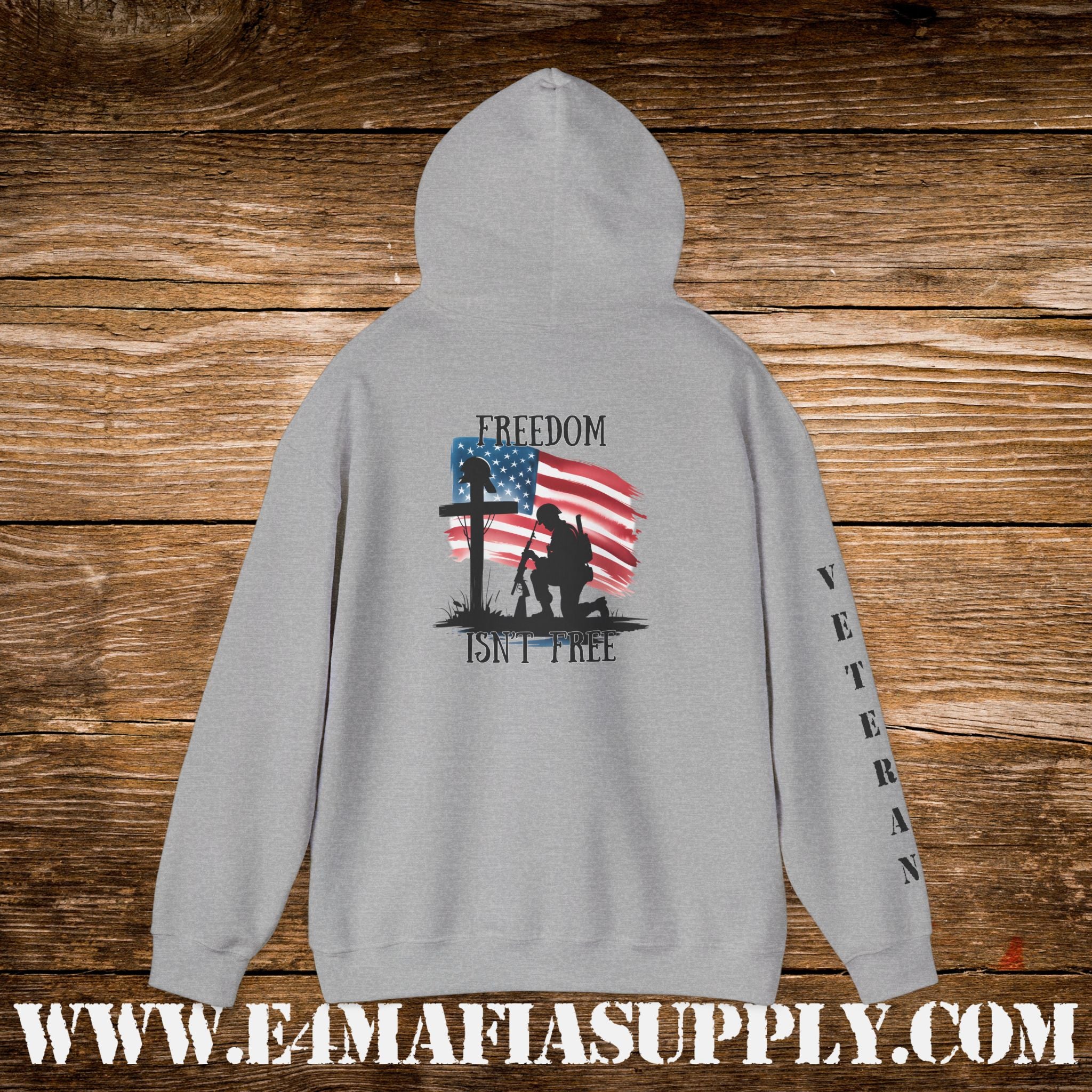 “Freedom Isn’t Free” Patriotic Veteran Memorial Hoodie
