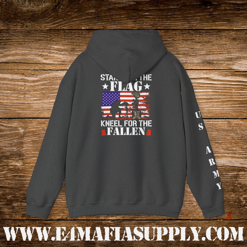 Stand for the Flag, Kneel for the Fallen – US Army Hoodie
