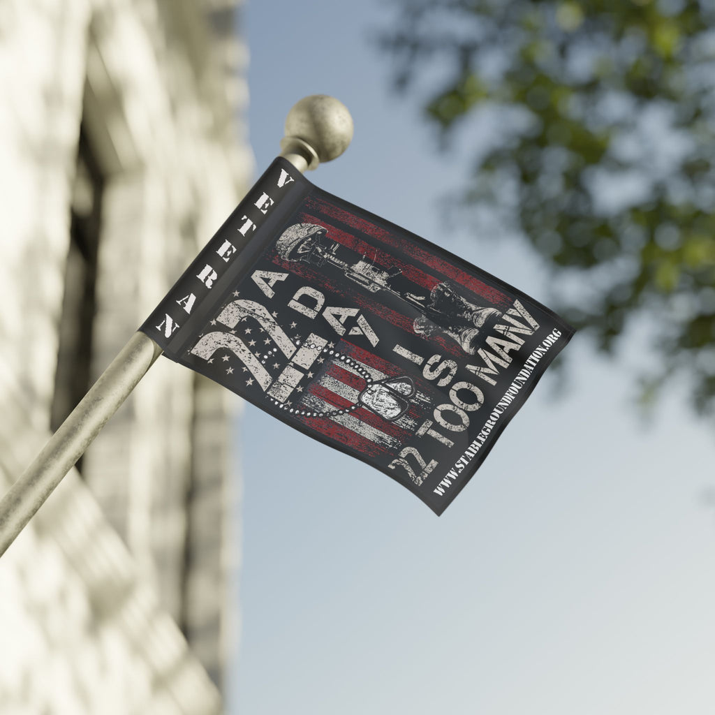 22 A Day Is 22 Too Many — Veteran Suicide Awareness Flag Honoring the Fallen