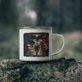American Eagle Soldier Mug | Patriotic Enamel Coffee Cup Tribute to Veterans