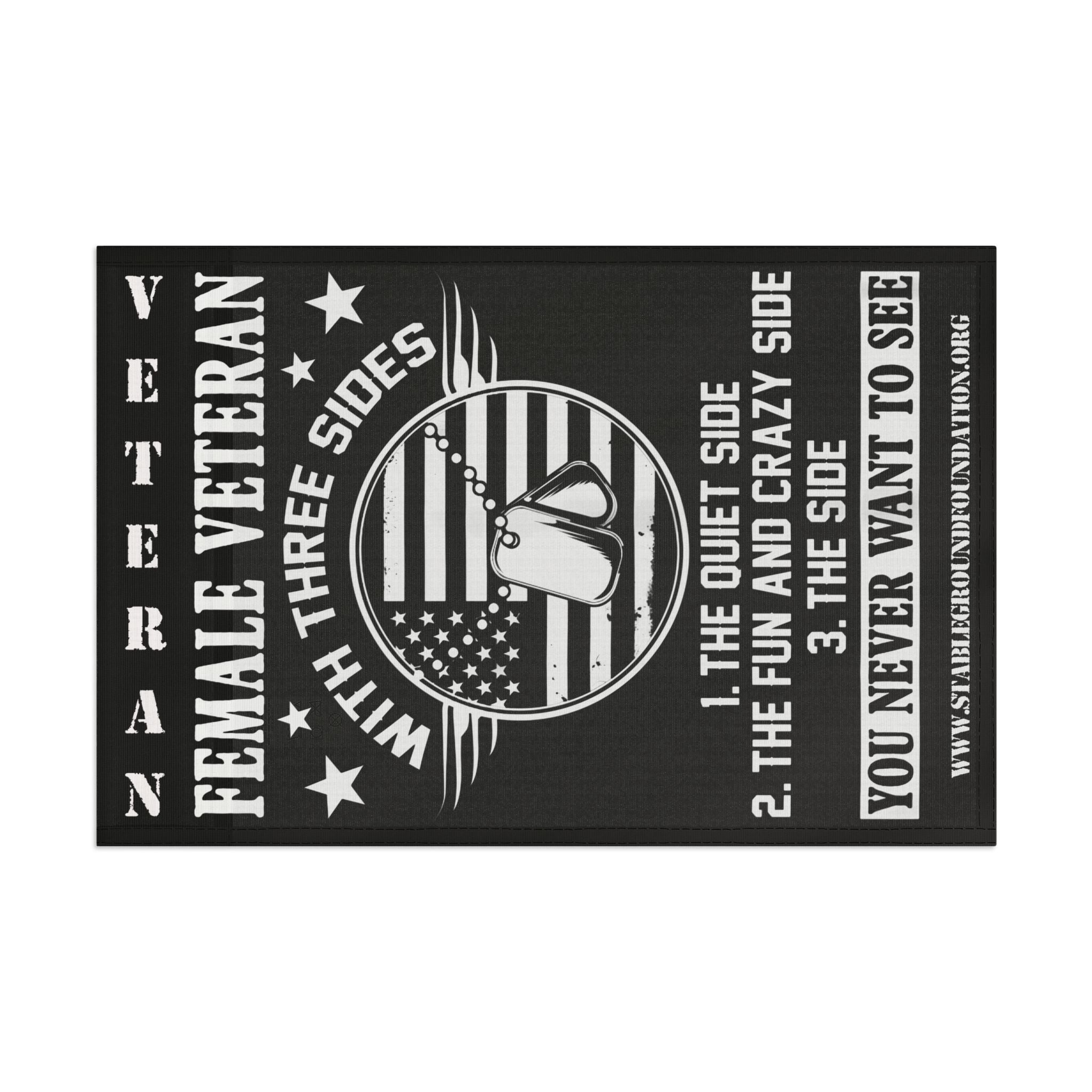 Female Veteran Flag — Three Sides of Strength, Sass, and Service