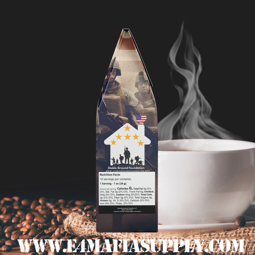 FAFO Roast – Patriotic Veteran Coffee Blend with American Flag and Skull Design