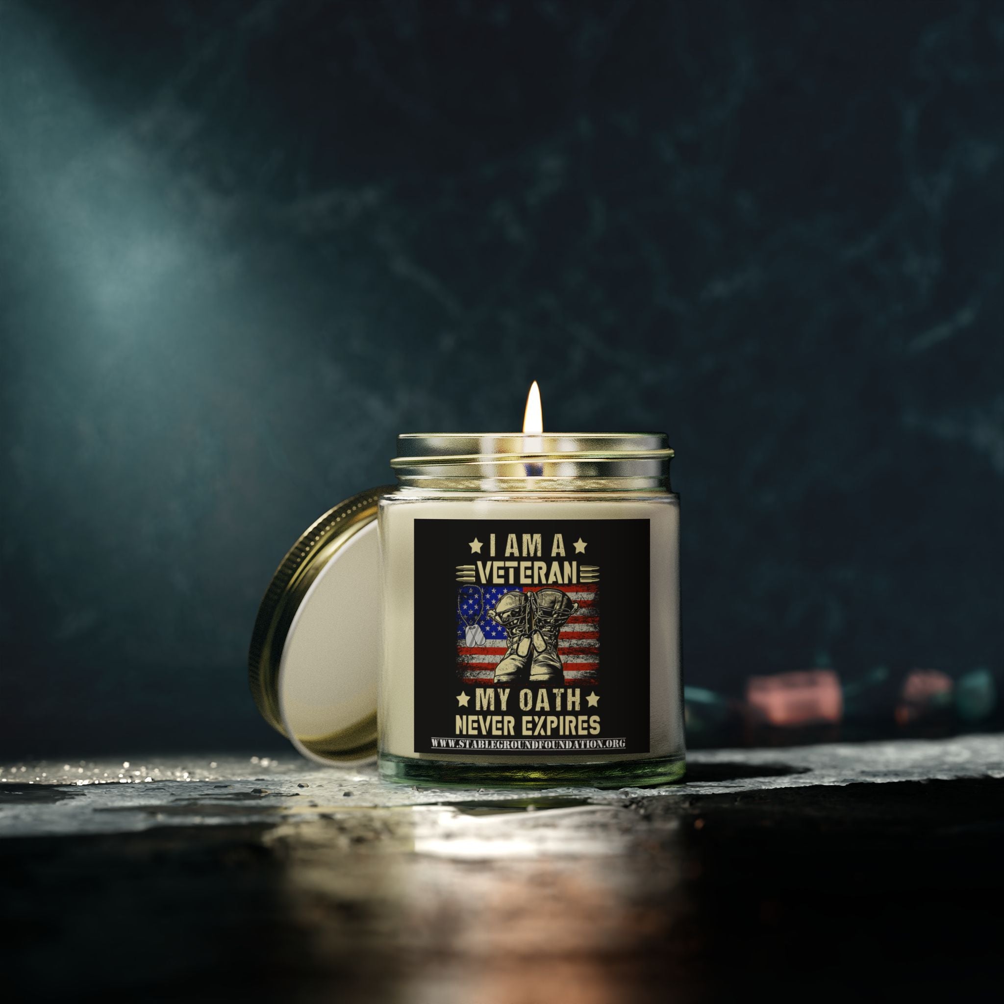 I Am a Veteran – My Oath Never Expires Candle | Patriotic Veteran Gift That Honors Lifelong Service