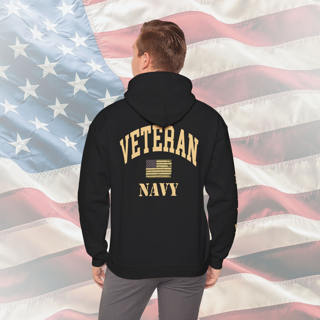 “Navy Veteran Flag” Military Pride Hoodie