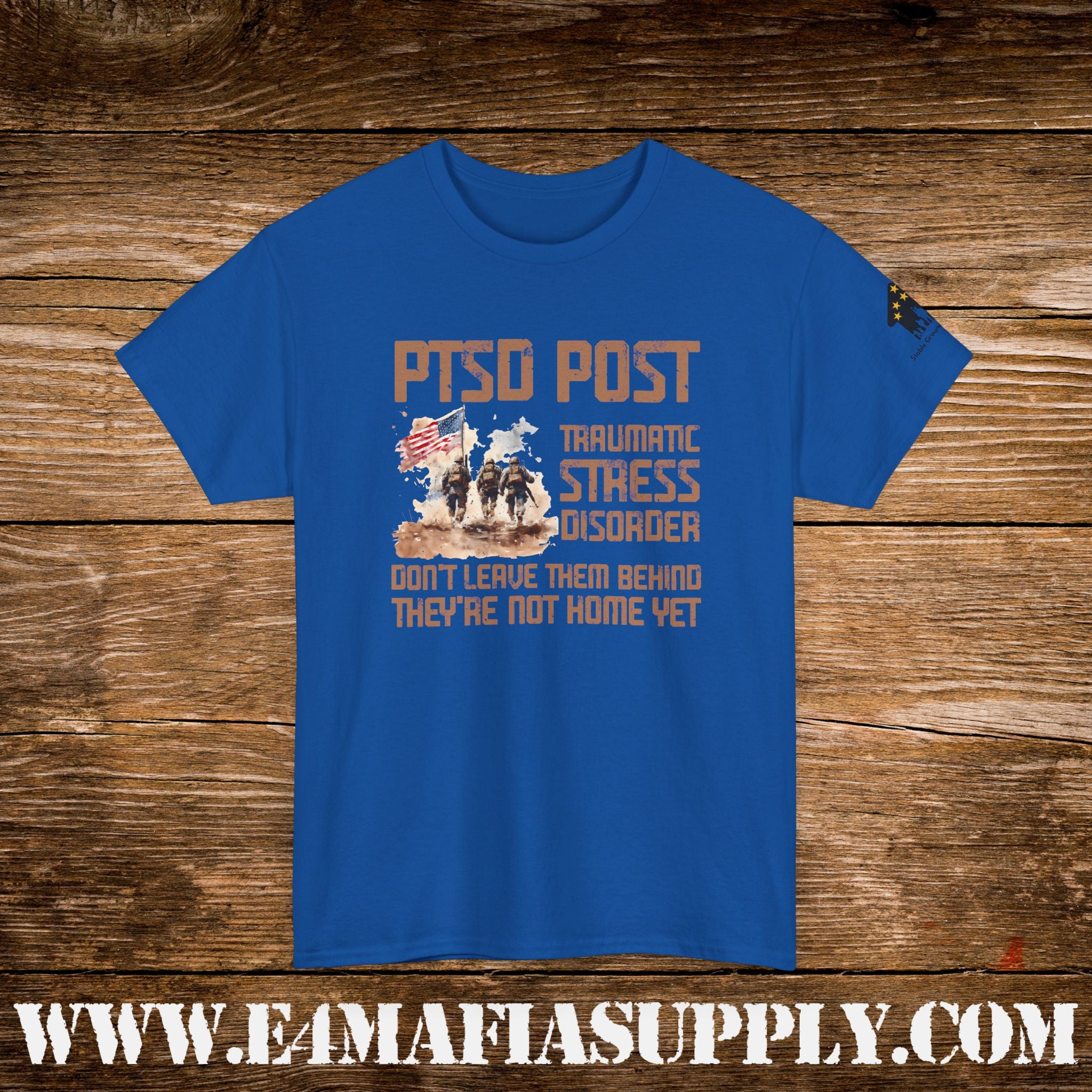 “PTSD – Don’t Leave Them Behind” – Veteran Mental Health Awareness T-Shirt