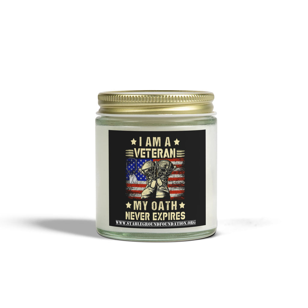 I Am a Veteran – My Oath Never Expires Candle | Patriotic Veteran Gift That Honors Lifelong Service