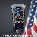 Cartoon Commandos — Patriotic Soldier Tumbler with a Bold American Attitude