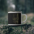 Thank You Veterans Enamel Mug – Camo American Flag Military Appreciation Coffee Cup