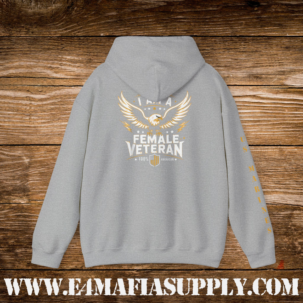 I Am a Female Veteran US Marines Hoodie