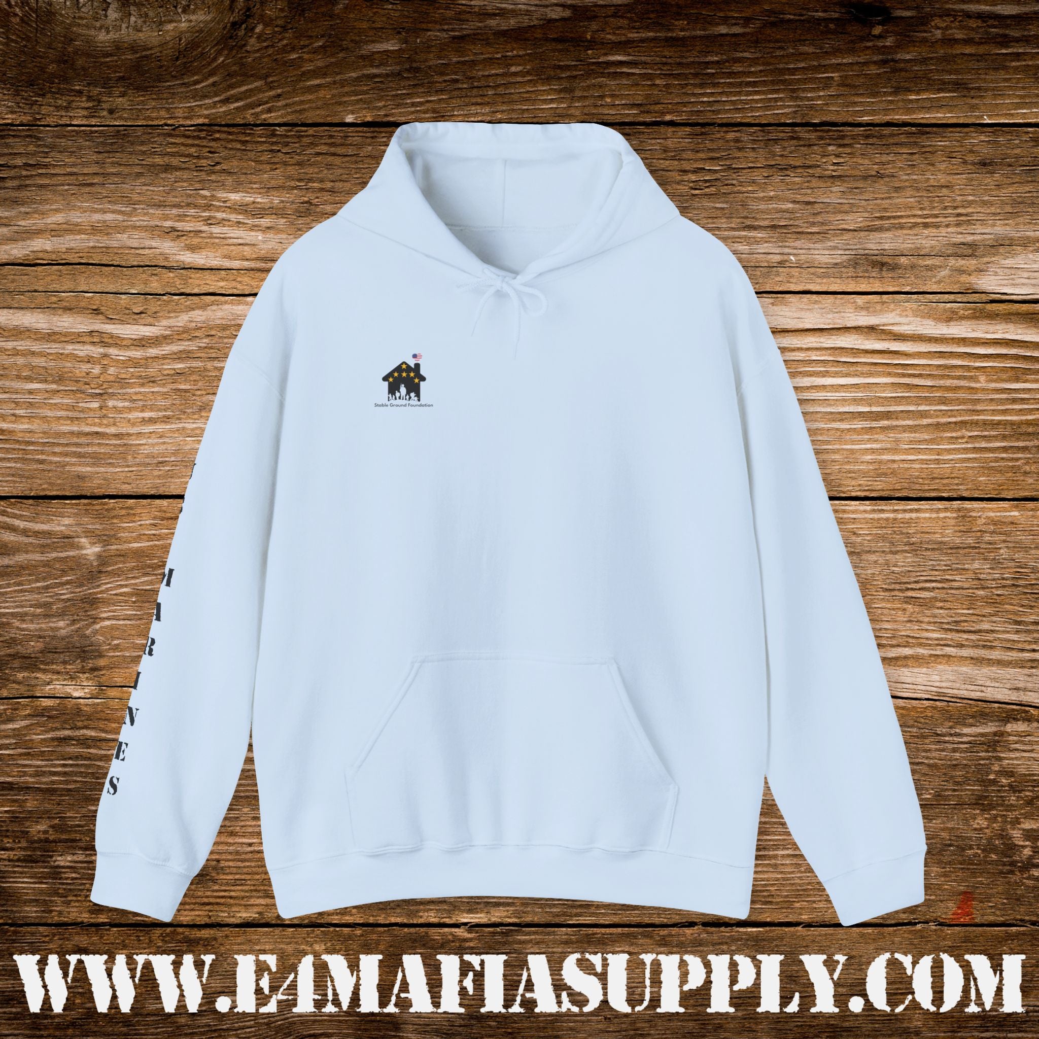 US Marines Vertical Flag Veteran Hoodie