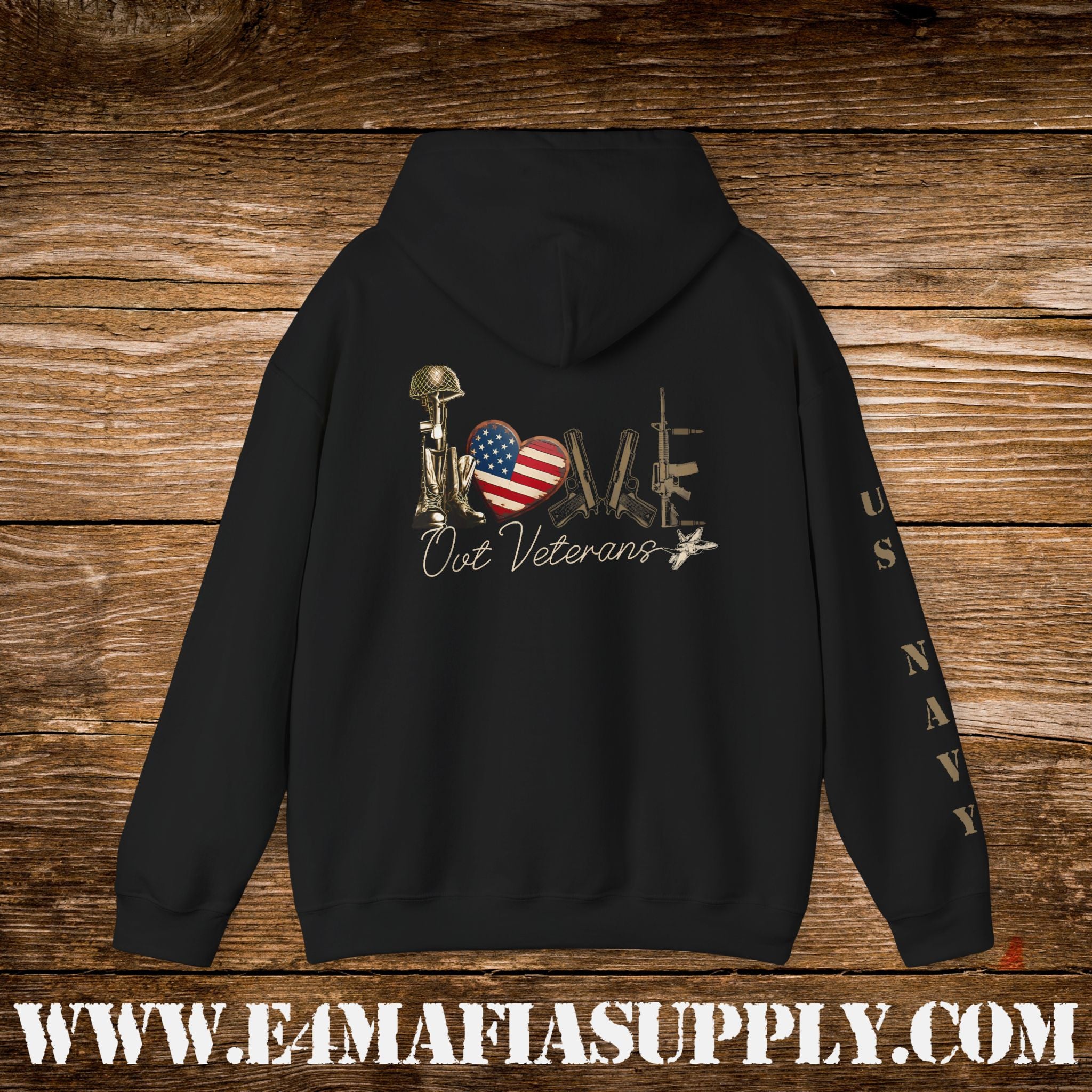 Love Our Veterans US Navy Hoodie