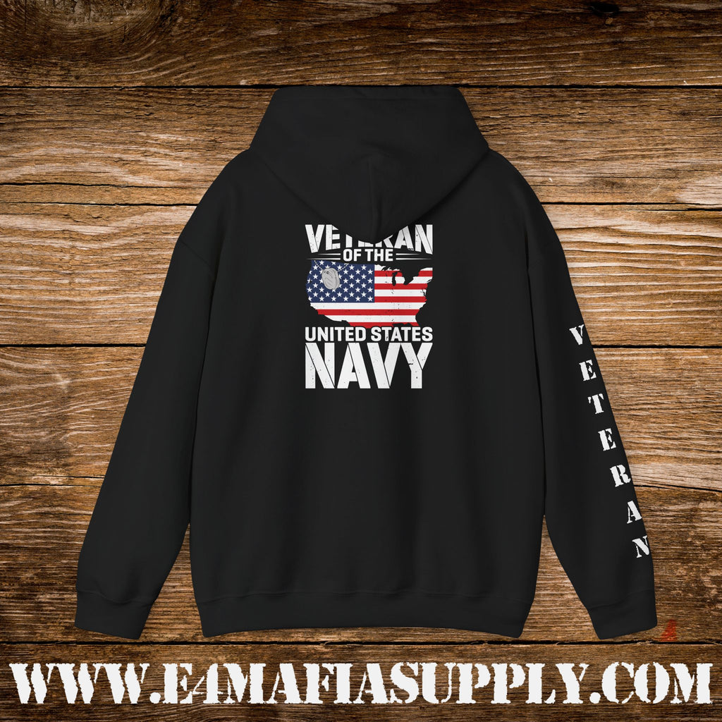 United States Navy Veteran Hoodie – Patriotic Flag Edition