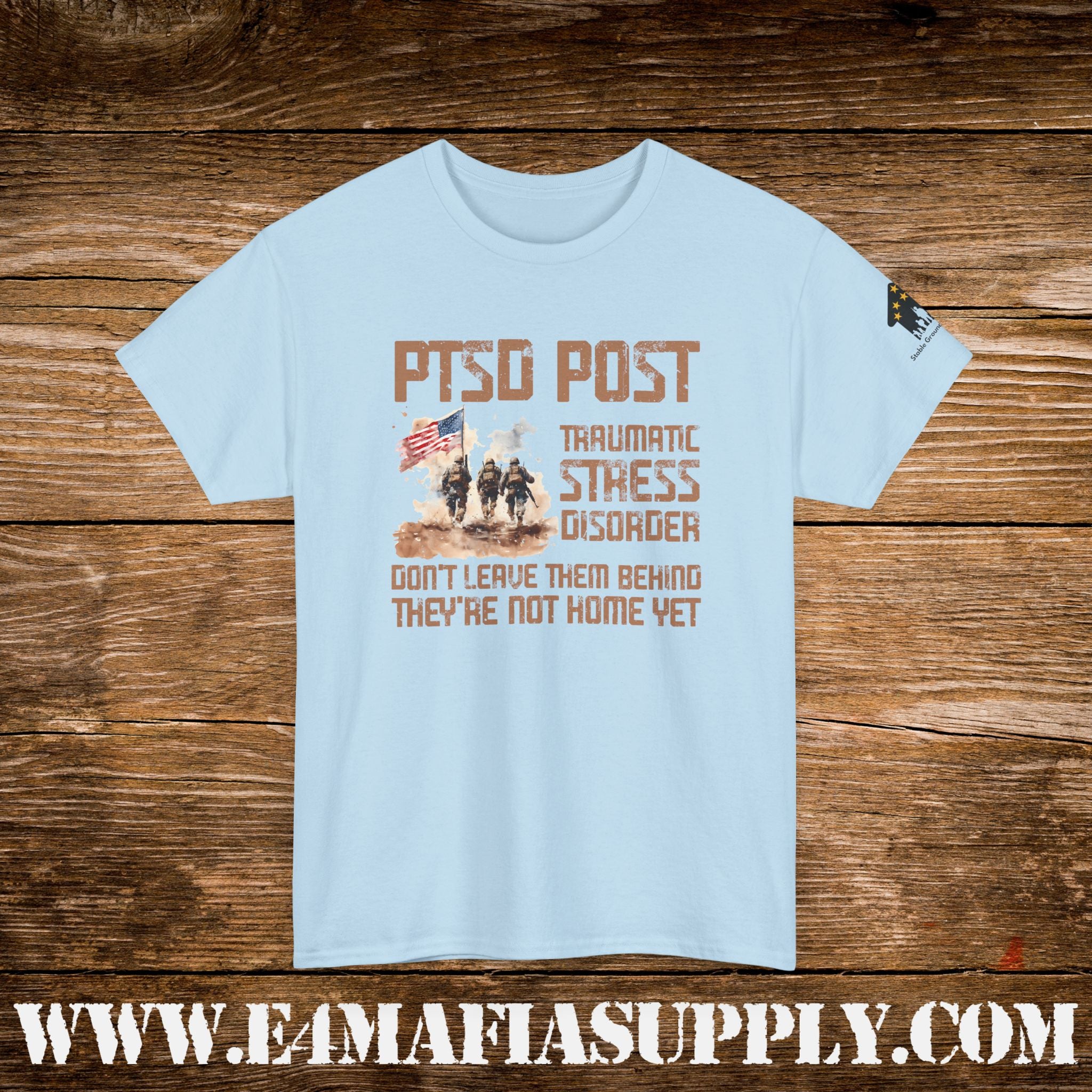 “PTSD – Don’t Leave Them Behind” – Veteran Mental Health Awareness T-Shirt