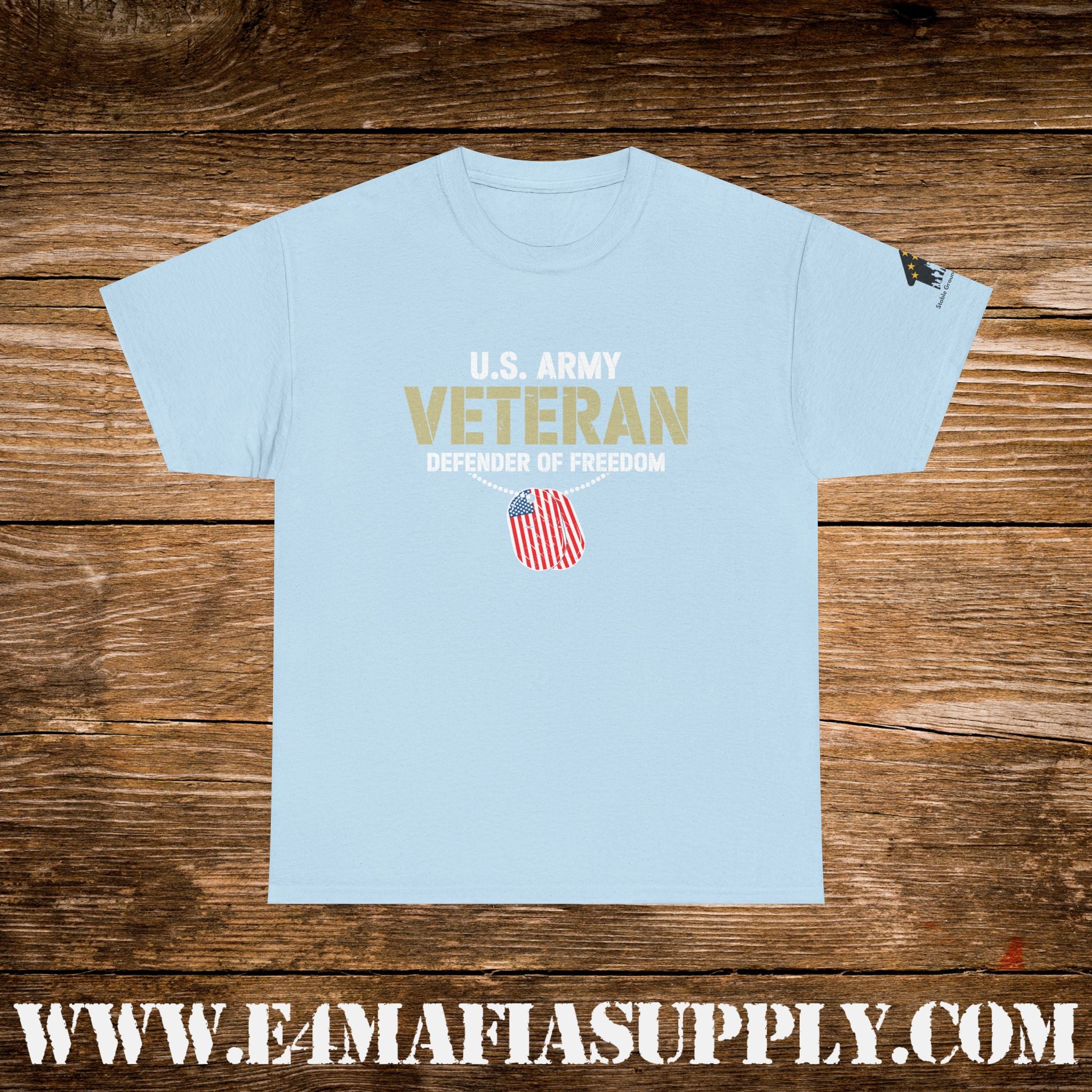 “U.S. Army Veteran – Defender of Freedom” Patriotic Military T-Shirt