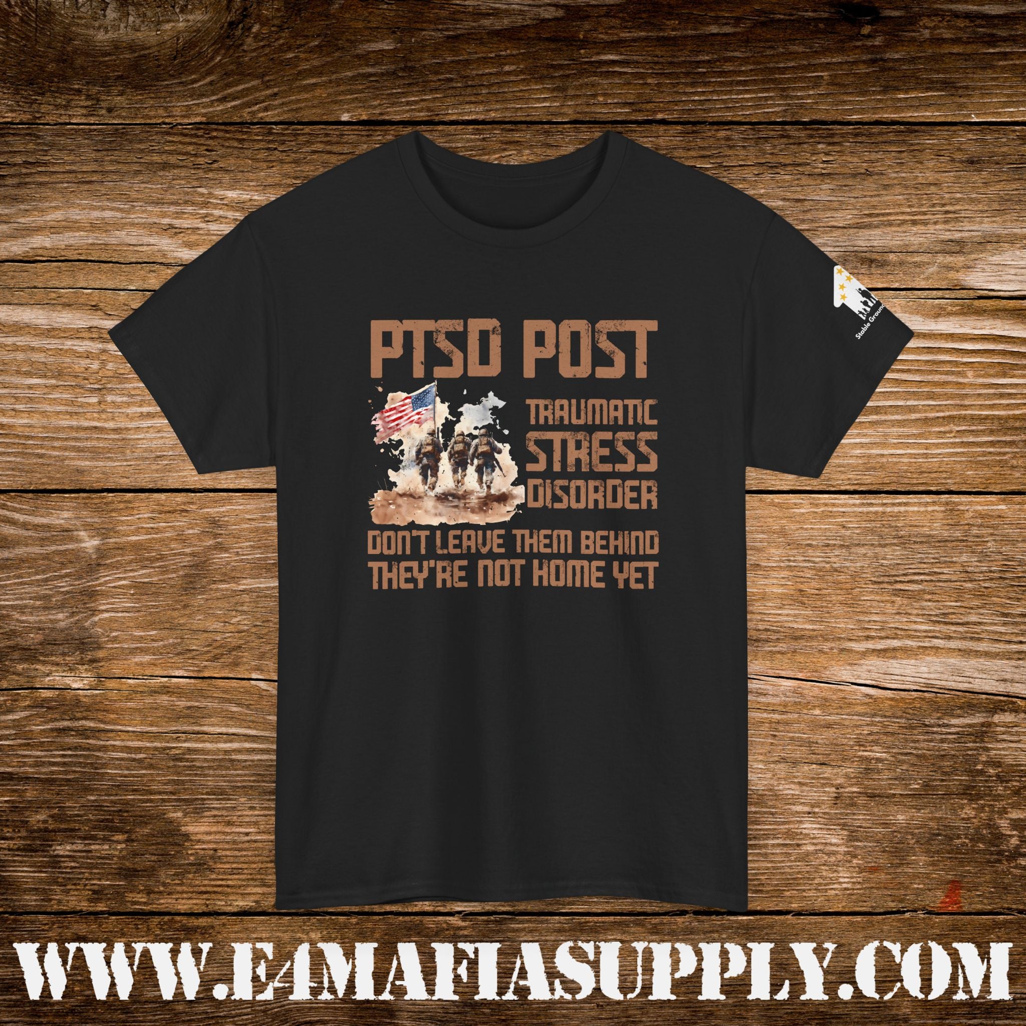 “PTSD – Don’t Leave Them Behind” – Veteran Mental Health Awareness T-Shirt