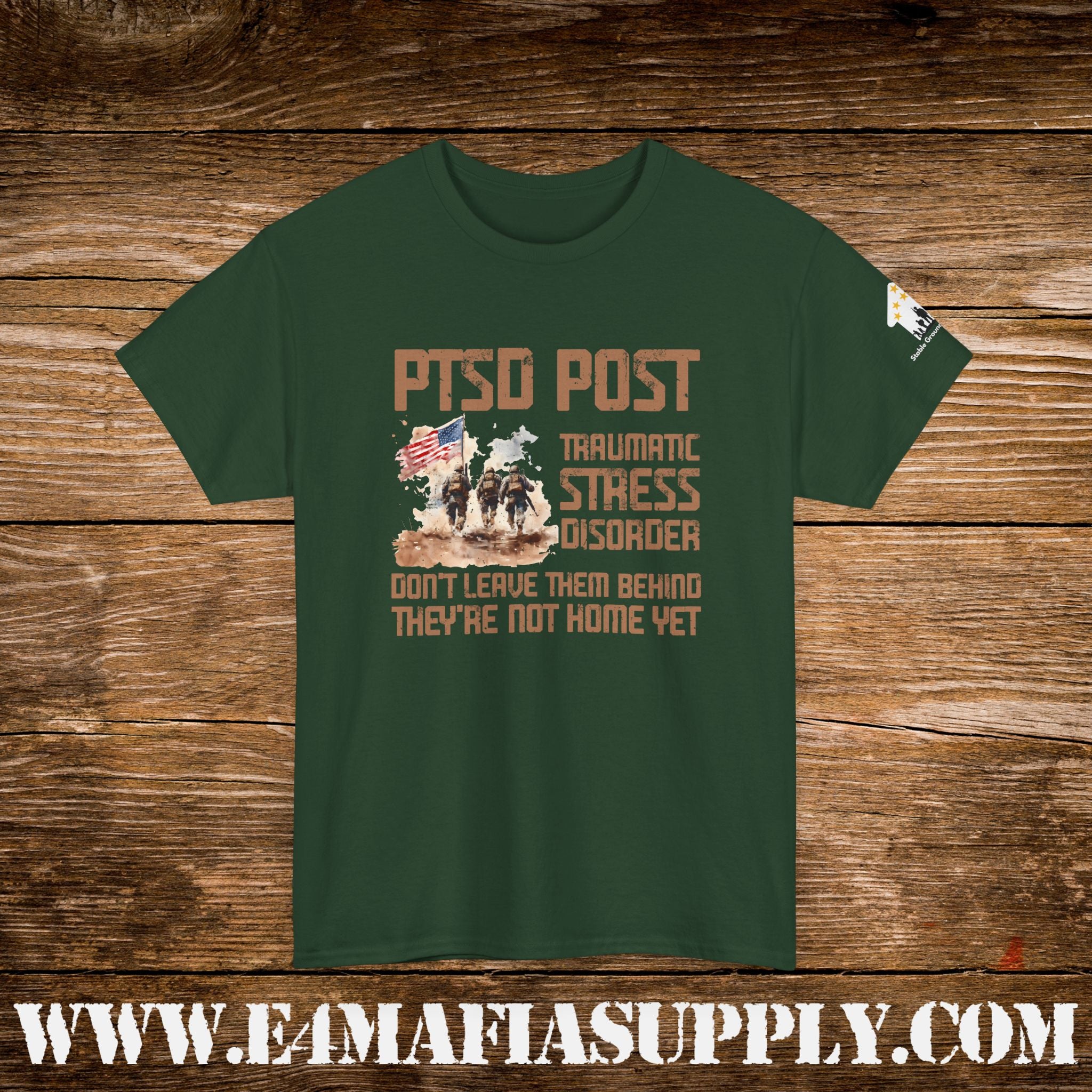 “PTSD – Don’t Leave Them Behind” – Veteran Mental Health Awareness T-Shirt
