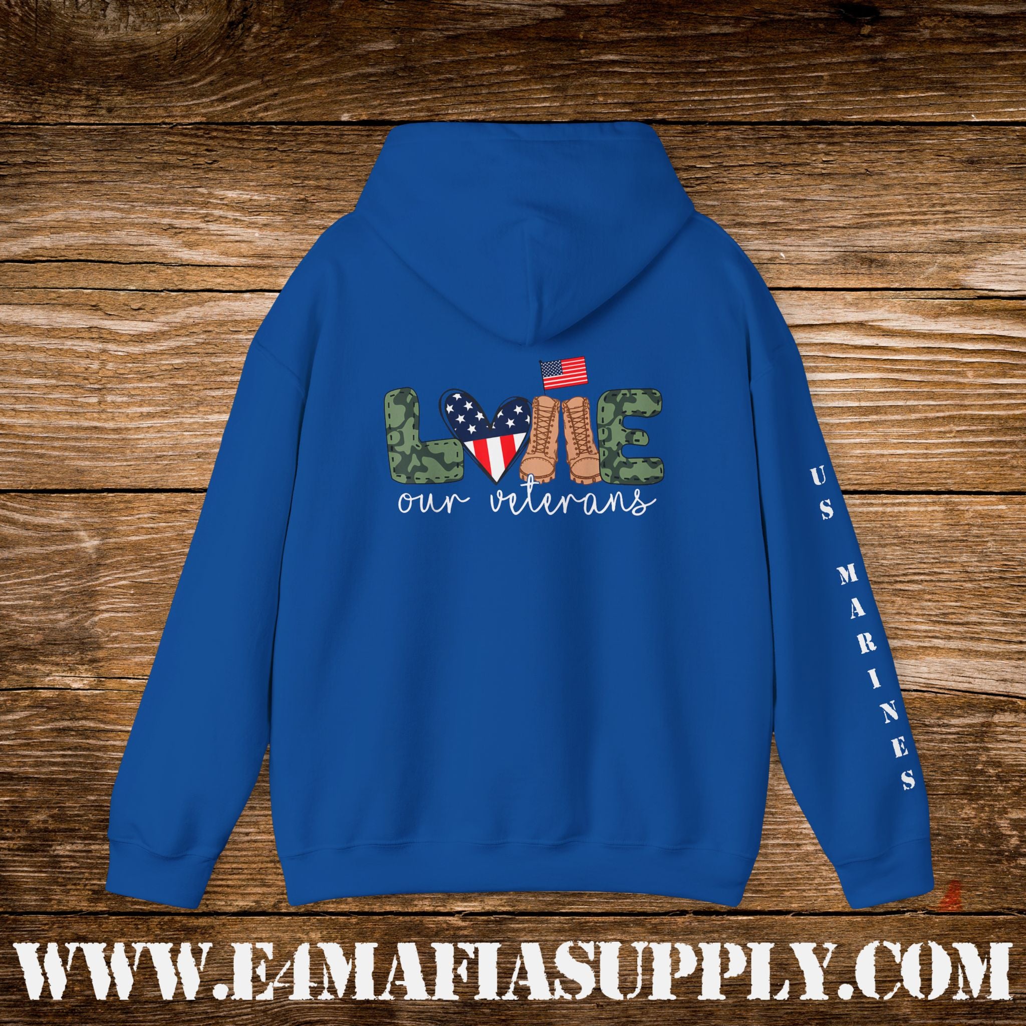 Love Our Veterans US Marines Hoodie