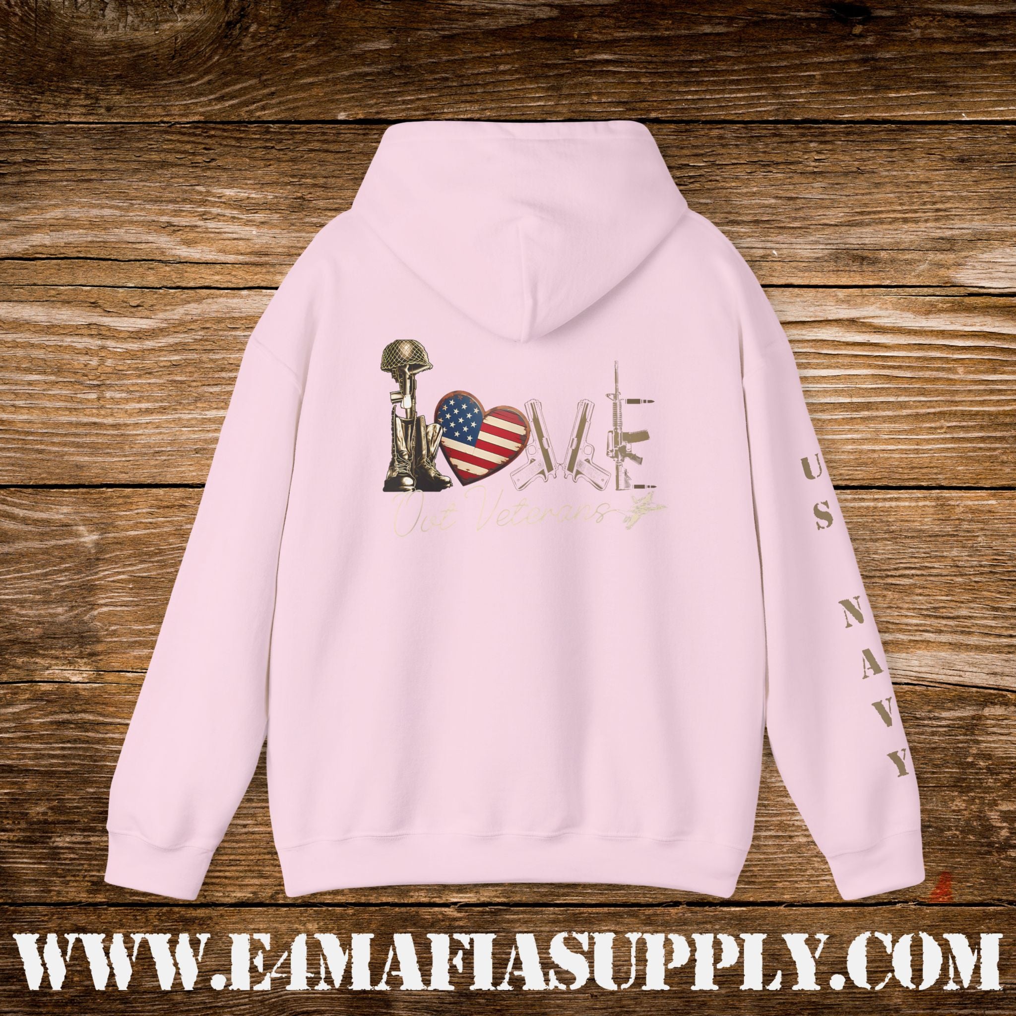Love Our Veterans US Navy Hoodie