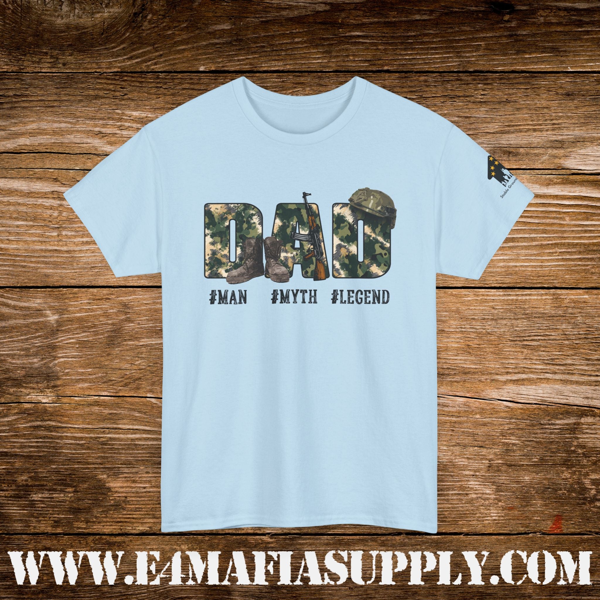 “Dad – #Man #Myth #Legend” – Military Camo Father’s Day T-Shirt