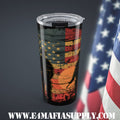 Honor & Sacrifice — Patriotic Soldier Kneeling Tumbler That Speaks Without Words