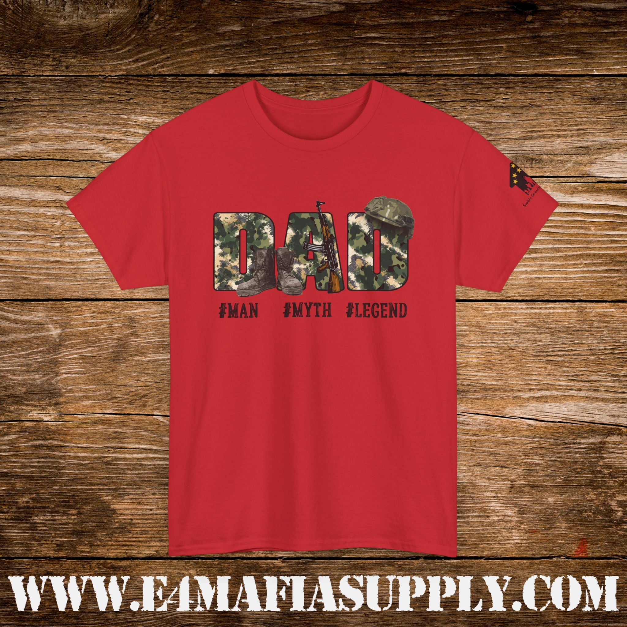 “Dad – #Man #Myth #Legend” – Military Camo Father’s Day T-Shirt