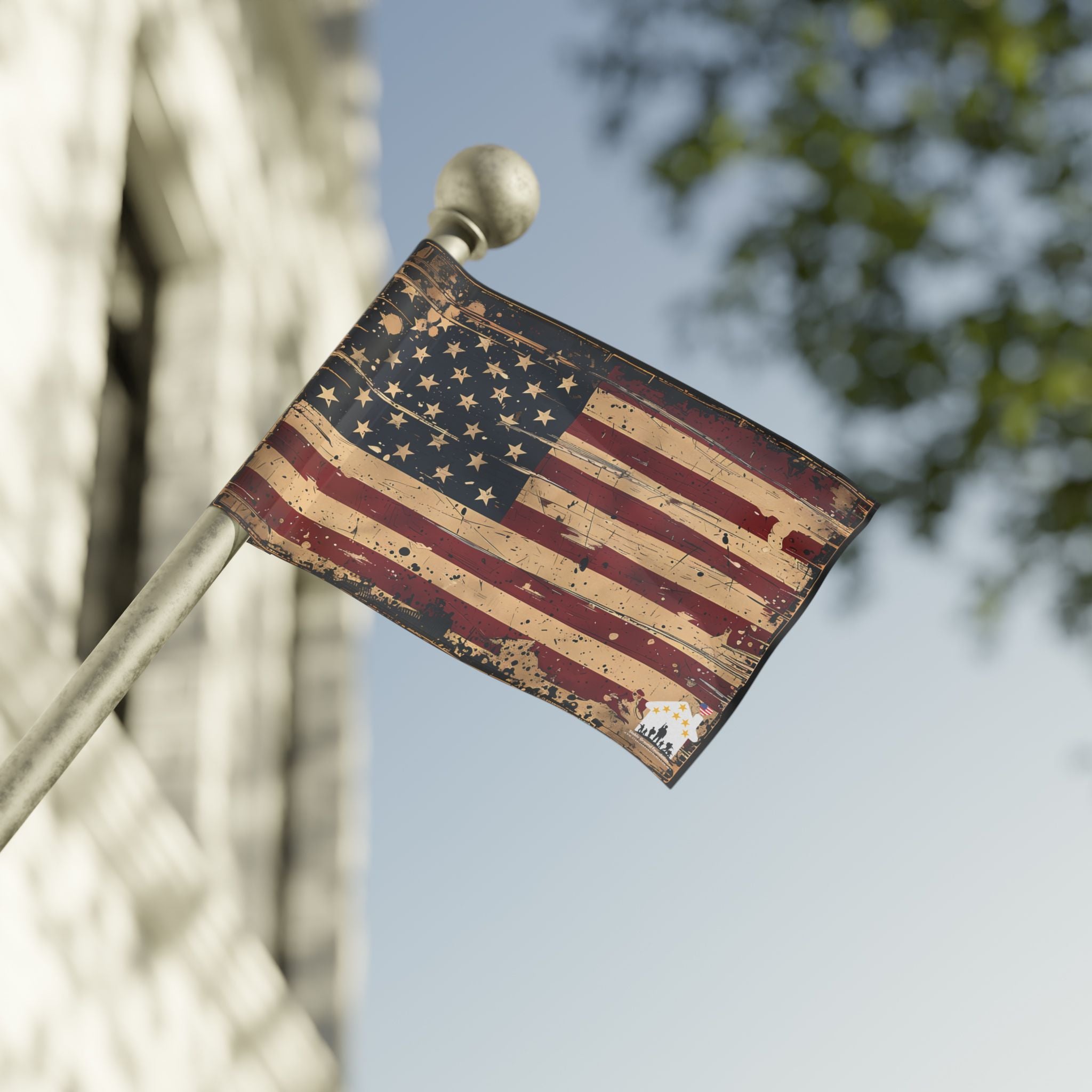 Rustic American Flag — Vintage Patriotic Flag for Proud Americans