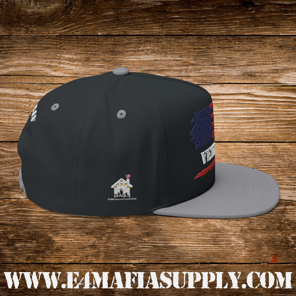 Zero Regrets, Just Deployments” – Patriotic Veteran Flat Bill Cap