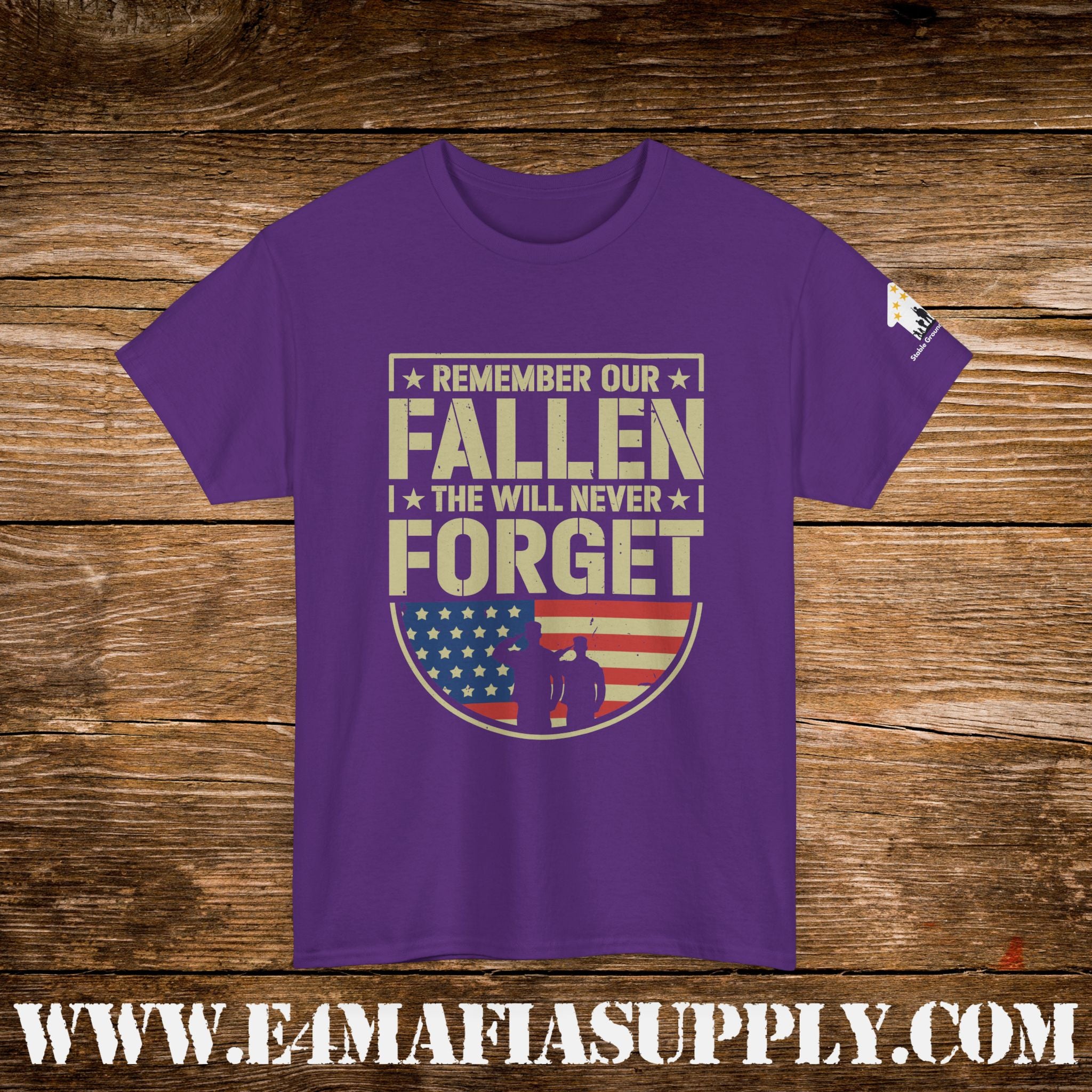 “Remember Our Fallen – We Will Never Forget” – Patriotic Memorial Veteran T-Shirt