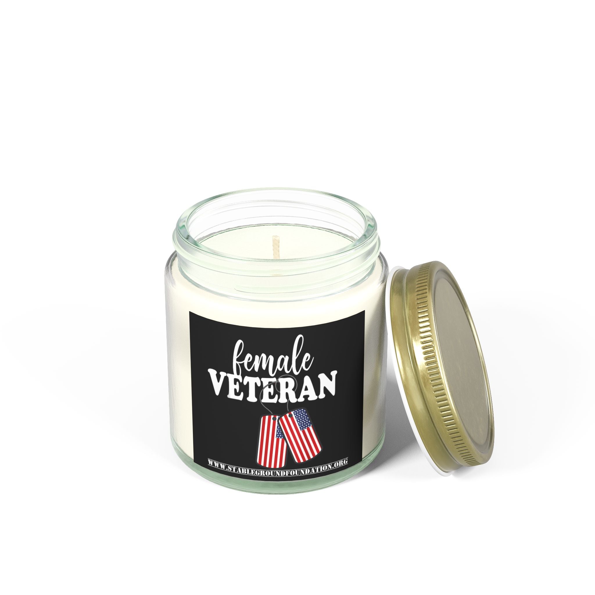 Female Veteran Candle – Honoring the Strength and Service of Women Who Served