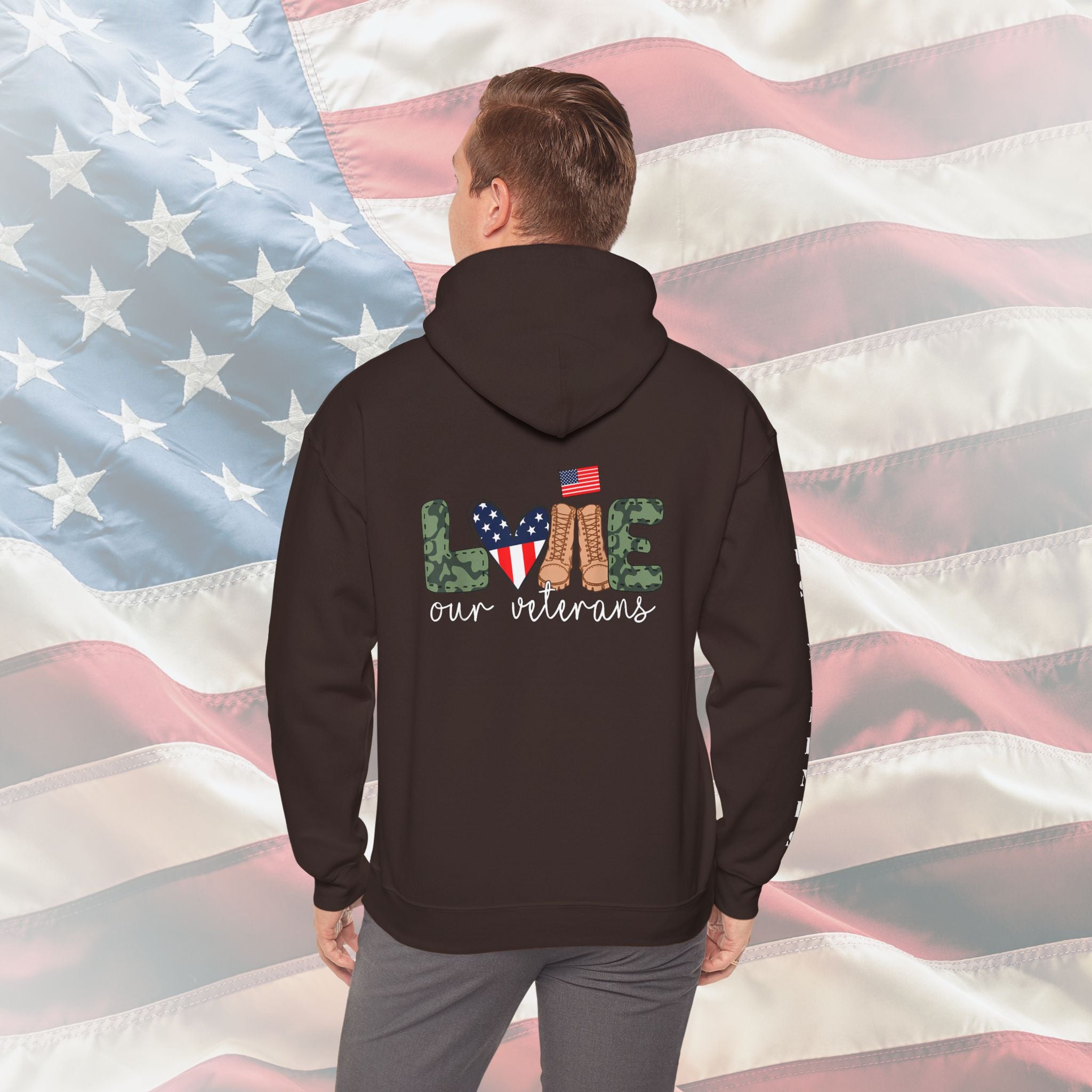 Love Our Veterans US Marines Hoodie