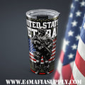 United States Veteran — Patriotic Soldier Tumbler Built for the Brave