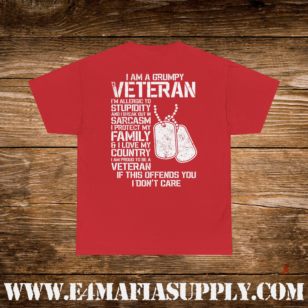 "I Am a Grumpy Veteran": The Bold Statement Tee That Shows Your Unbreakable Commitment