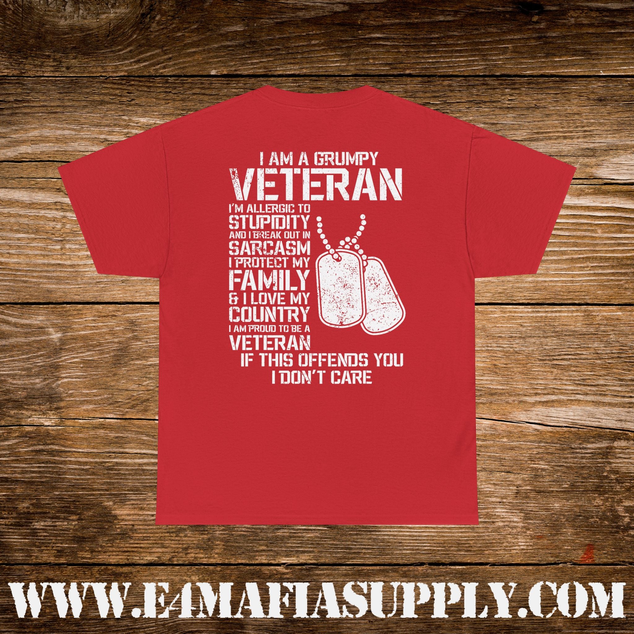 "I Am a Grumpy Veteran": The Bold Statement Tee That Shows Your Unbreakable Commitment