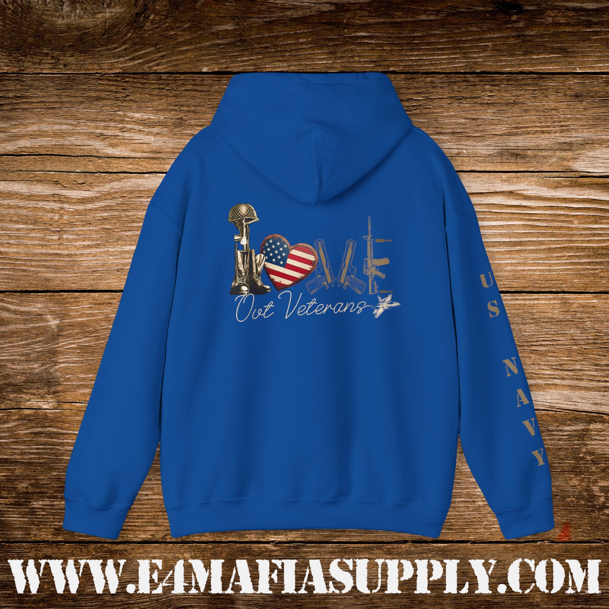 Love Our Veterans US Navy Hoodie